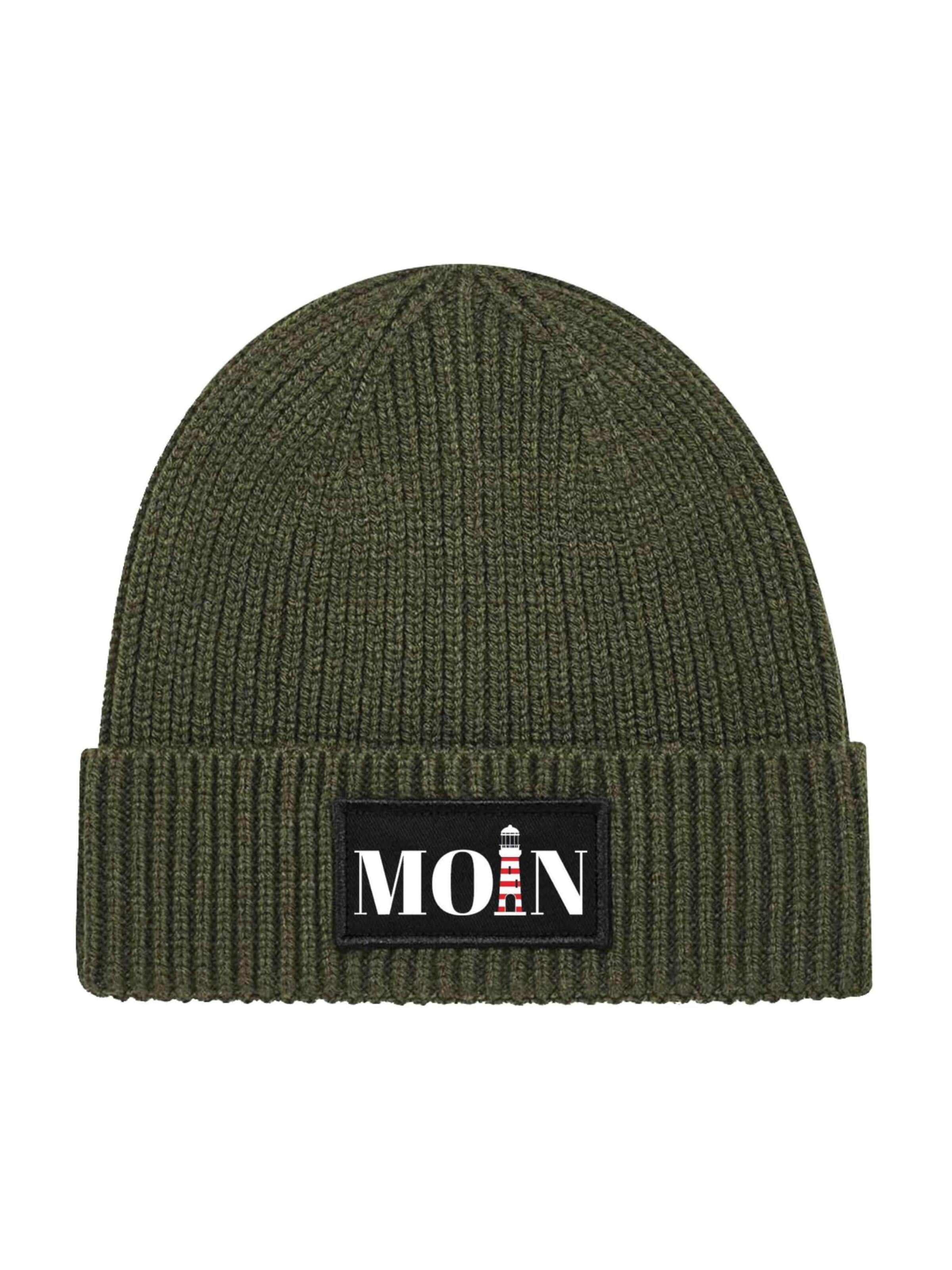 Youth Designz Beanie 'Moin Leuchtturm' in Green: front