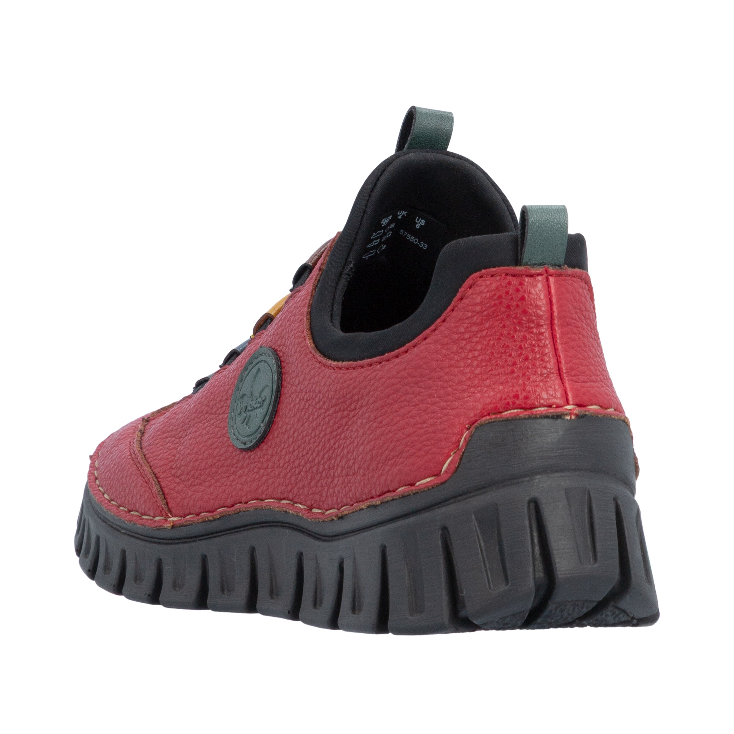 Baskets basses Rieker en rouge