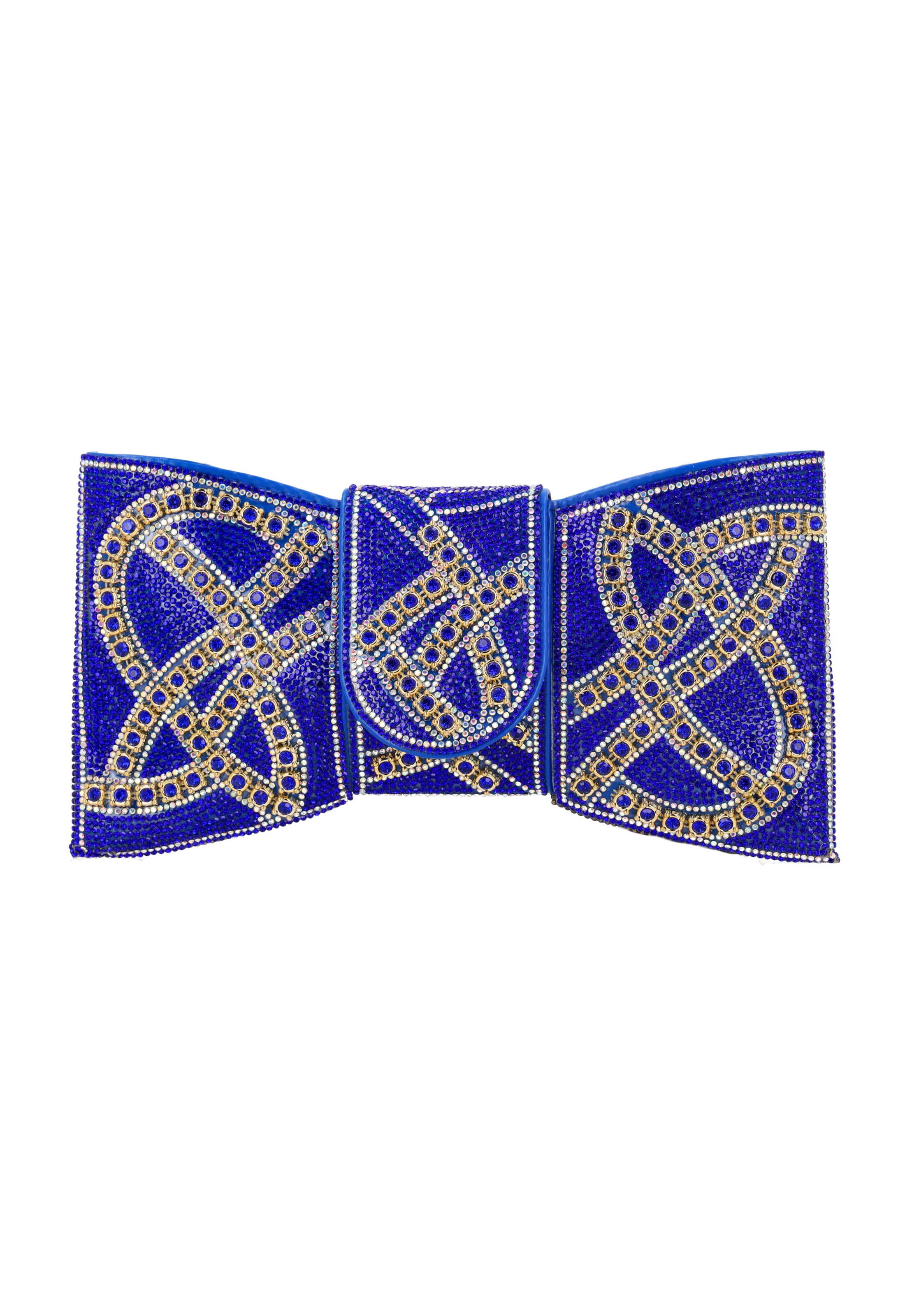 faina Clutch in Blauw: voorkant