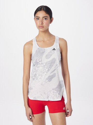 ADIDAS PERFORMANCE Sports Top 'Adizero ' in White: front