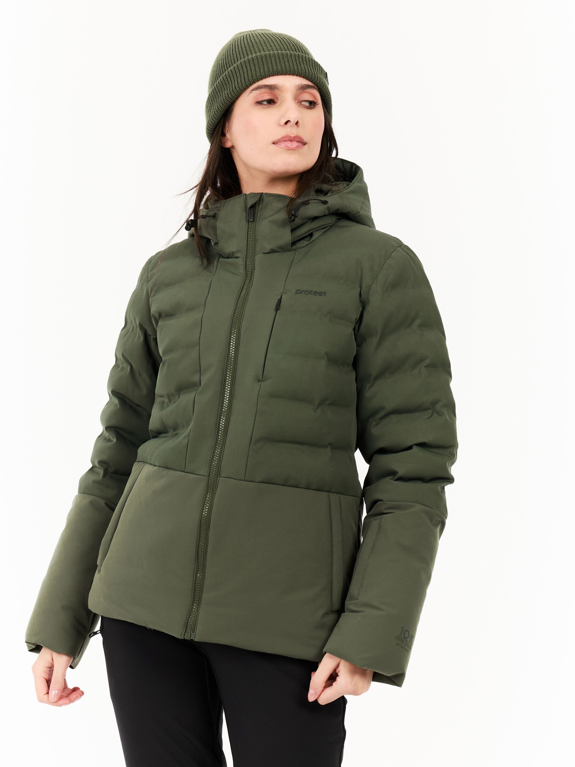 PROTEST Athletic Jacket 'Hazely' in Green: front