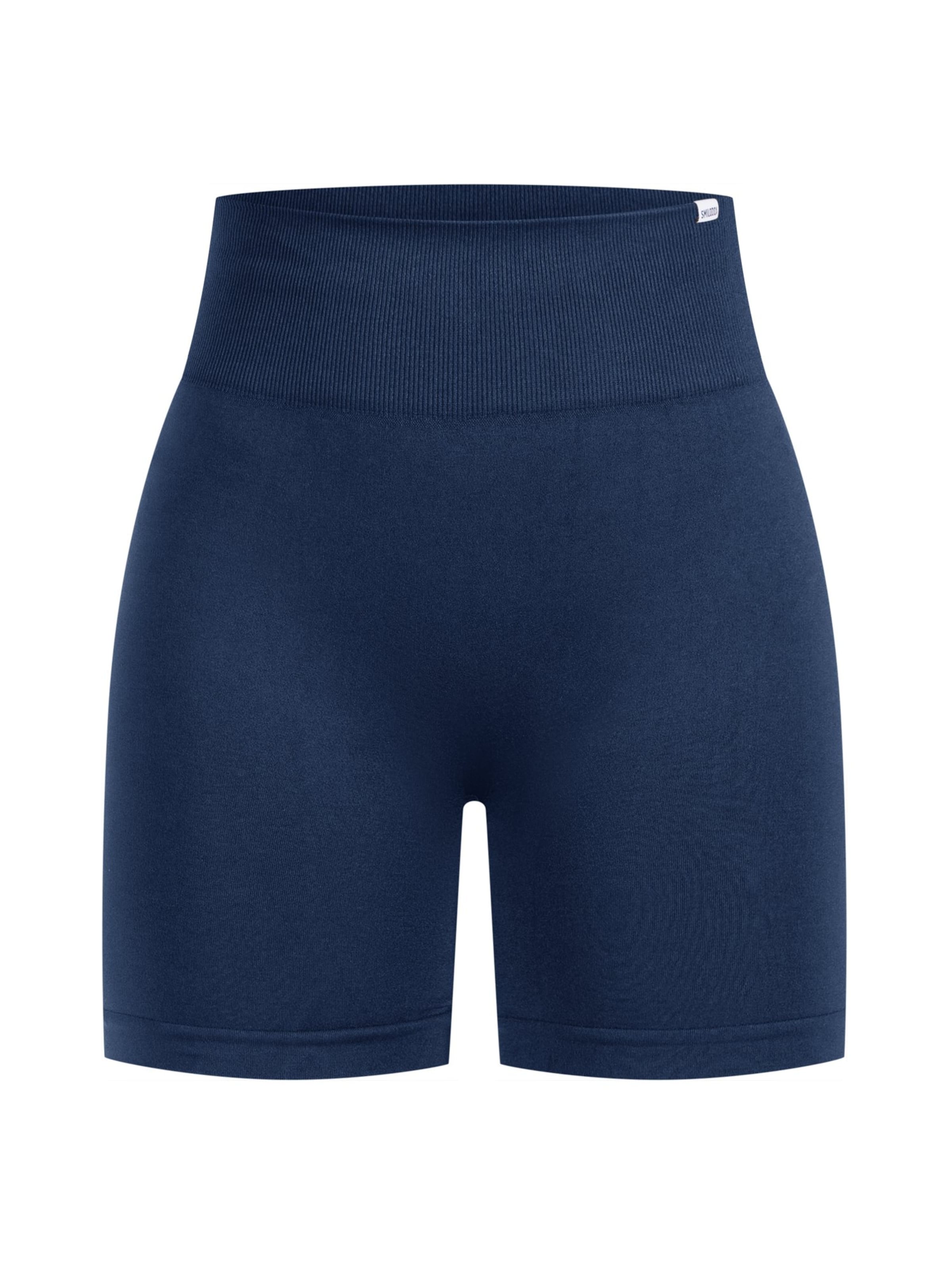 Smilodox Amaze Scrunch Seamless Shorts in Blau: Vorderseite