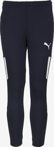 Coupe slim Pantalon de sport 'TeamLIGA Pro' PUMA en bleu