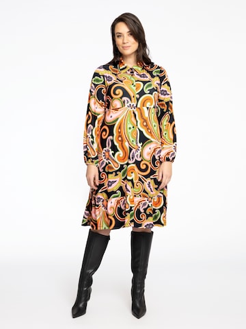 Yoek Shirt Dress in Mixed colors