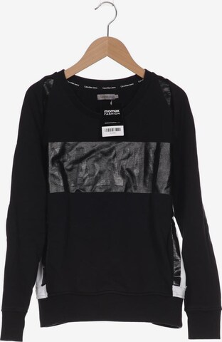 Calvin Klein Jeans Sweatshirt & Zip-Up Hoodie in S in Black: front