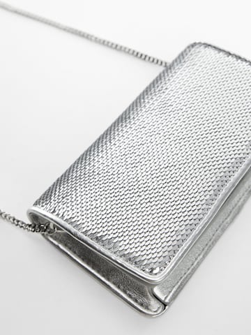 MANGO Crossbody Bag 'VIANA' in Silver