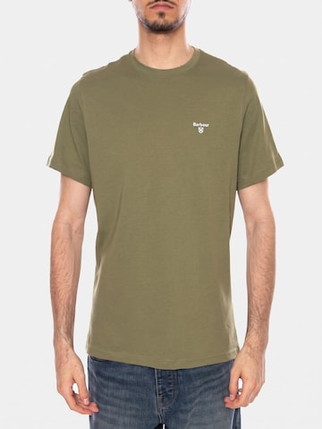 Barbour Koszulka 'ESSENTIAL SPORTS TEE BURNT OLIVE' w kolorze zielony