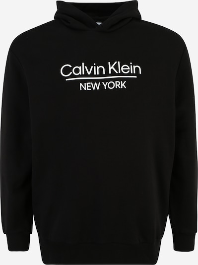Calvin Klein Big & Tall Sudadera en negro / blanco, Vista del producto