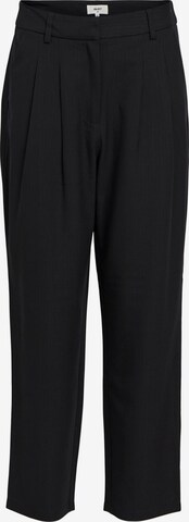 OBJECT Regular Pleat-front trousers 'Elvira' in Black: front