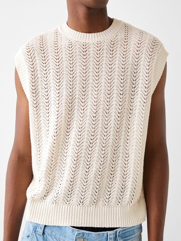 Pull-over Bershka en blanc