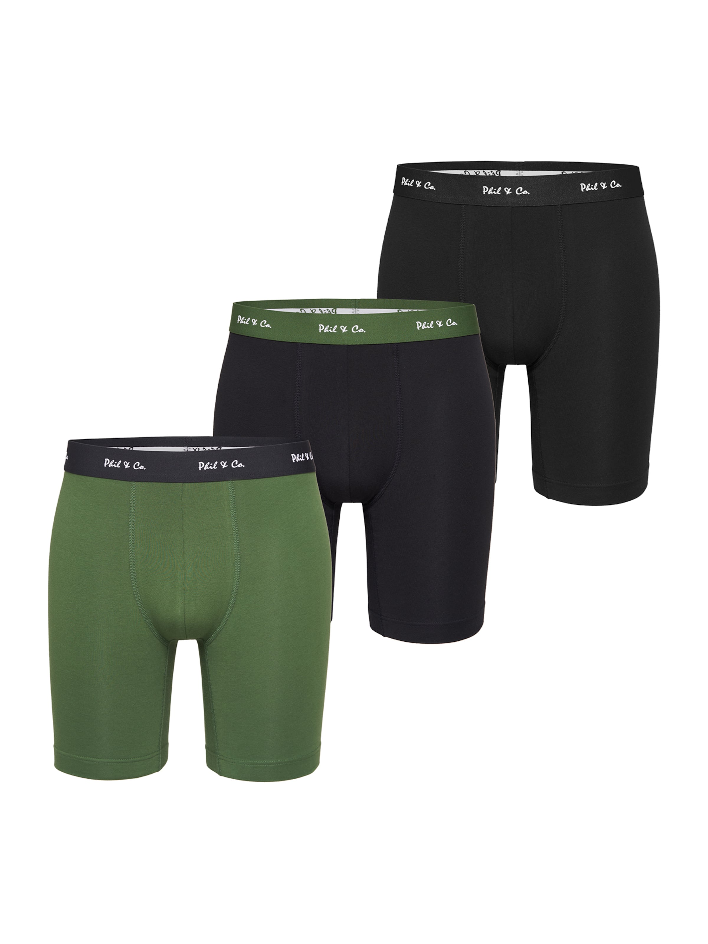 Phil & Co. Berlin - Calzoncillo boxer en verde: frente