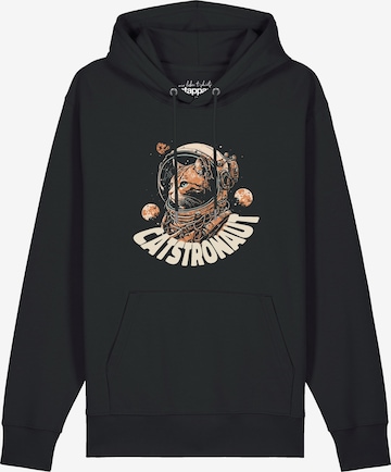 Sweat-shirt 'Catstronaut' Watapparel en noir : devant