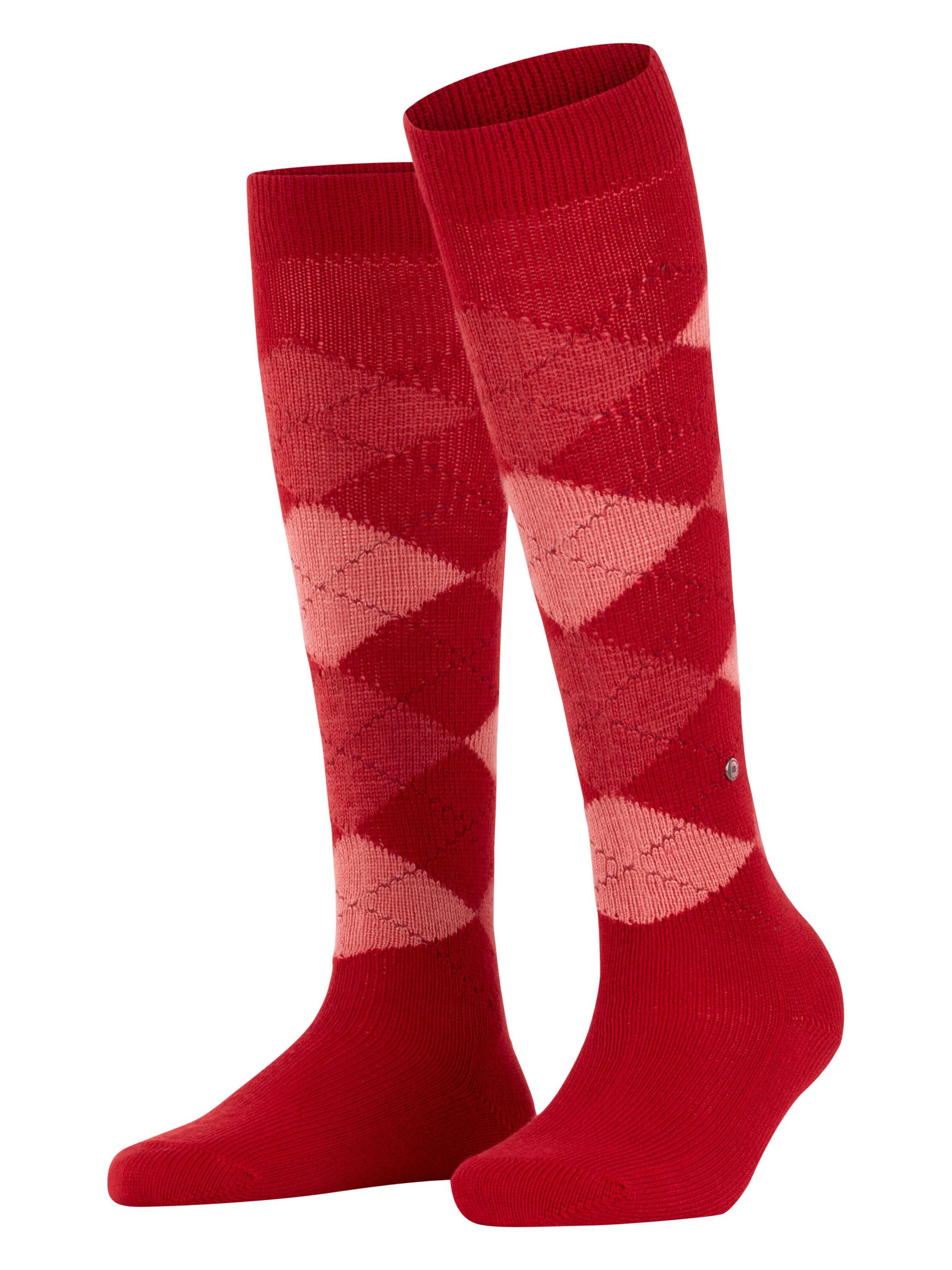 BURLINGTON Overknee Strümpfe 'Whitby'‌‌ in Rot: Vorderseite