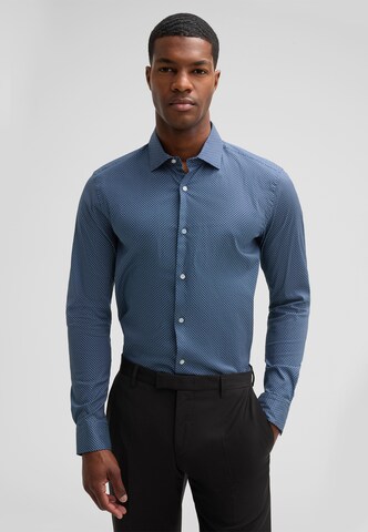 STRELLSON Slim fit Button Up Shirt 'Stan' in Blue: front