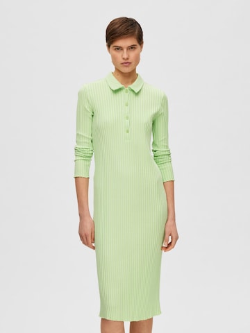 Robe-chemise 'Wilma' SELECTED FEMME en vert : devant