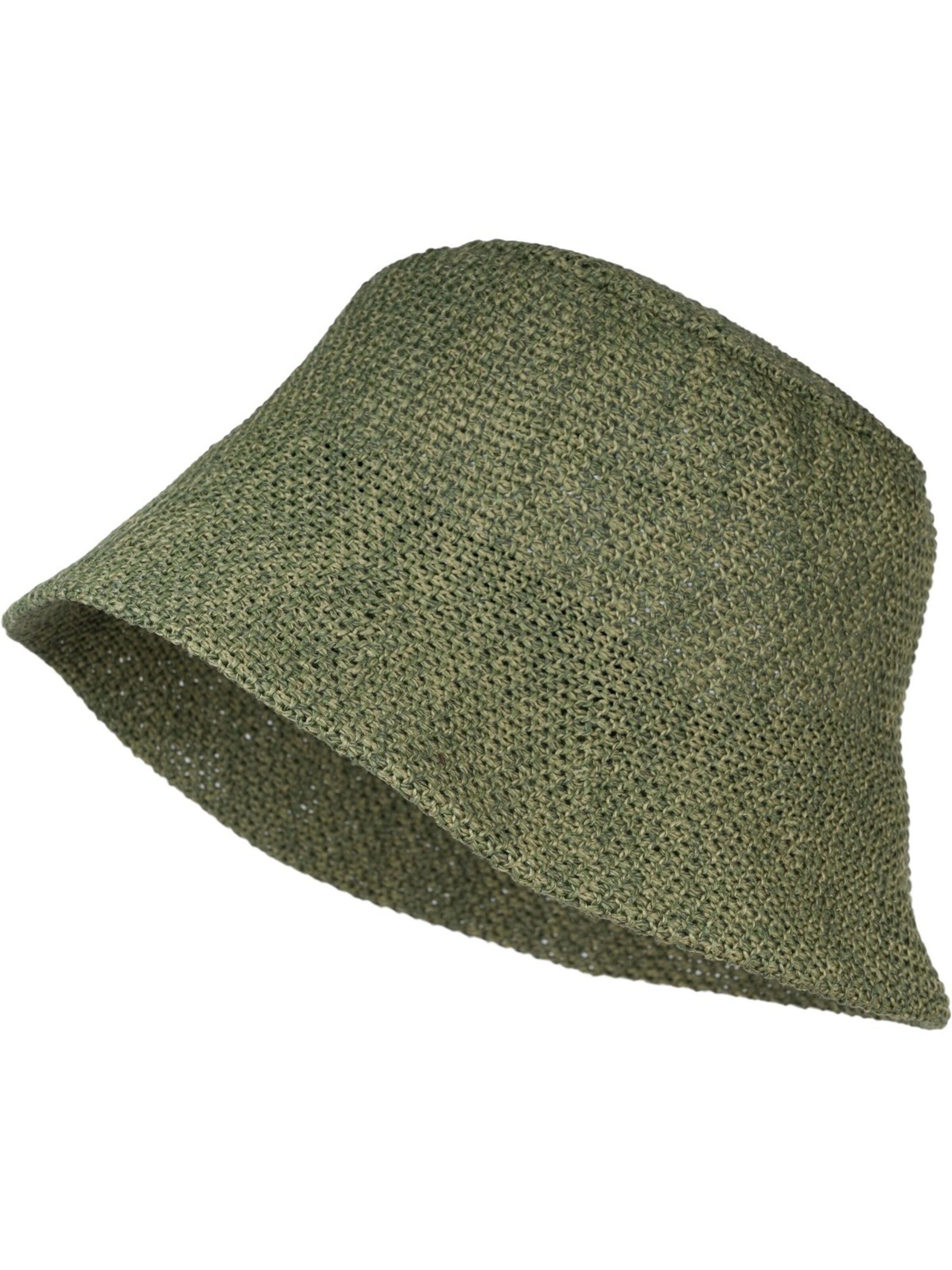 styleBREAKER Hut 'Fischerhut aus Papierstroh - Knautschhut'‌ in oliv, Produktansicht