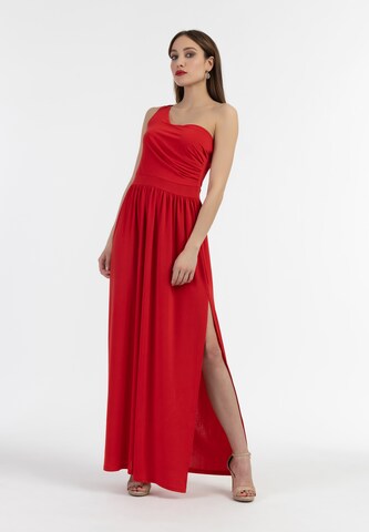 faina Evening Dress in Red