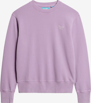 Sweat-shirt Superdry en violet : devant