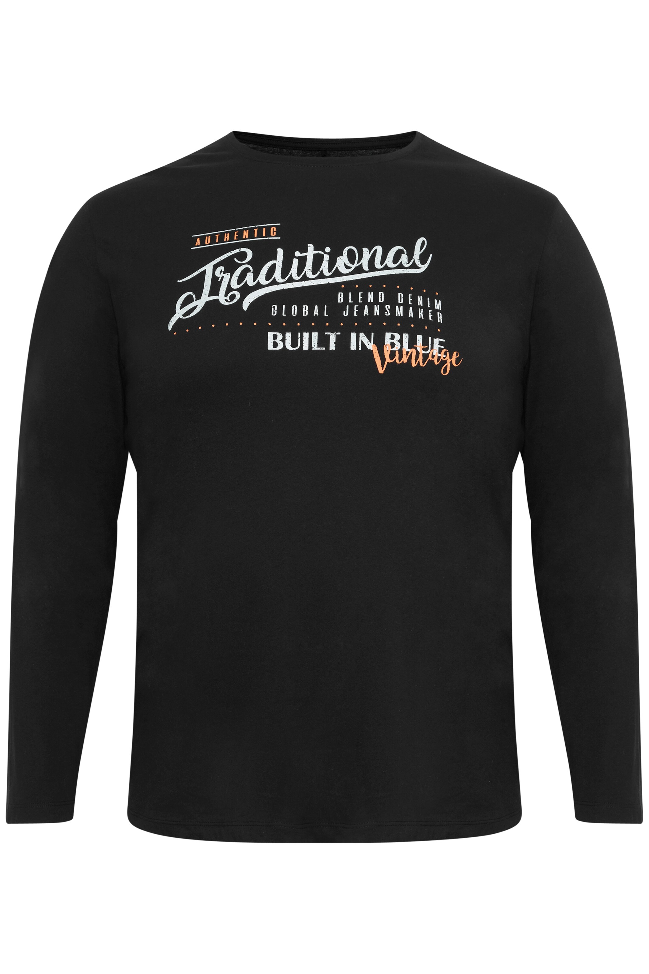 BLEND Sweatshirt 'BT Dopper' Big & Tall in Schwarz: Vorderseite