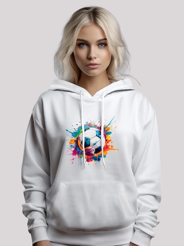 F4NT4STIC Sweatshirt 'Bunte Fußball' in White