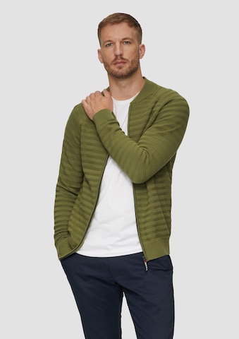 s.Oliver Knit Cardigan in Green: front