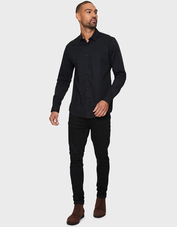 Threadbare Regular fit Button Up Shirt 'Olly' in Black