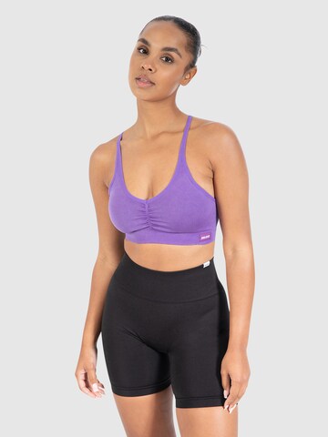 Bustier Soutien-gorge de sport ' Batik Scrunch ' Smilodox en violet
