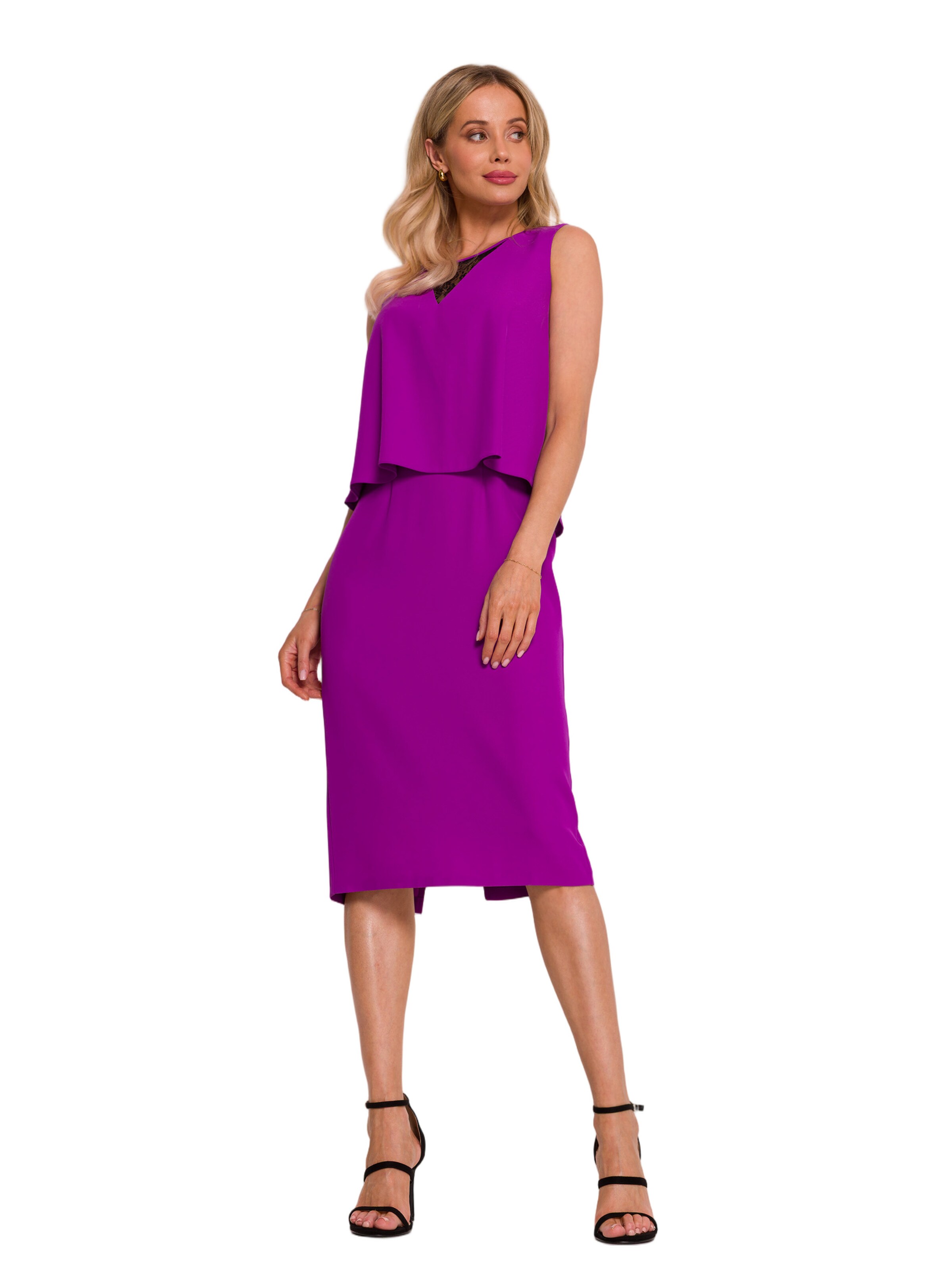 Stylove Sukienka 'Sukienka ze wstawką z koronki' w kolorze fioletowy