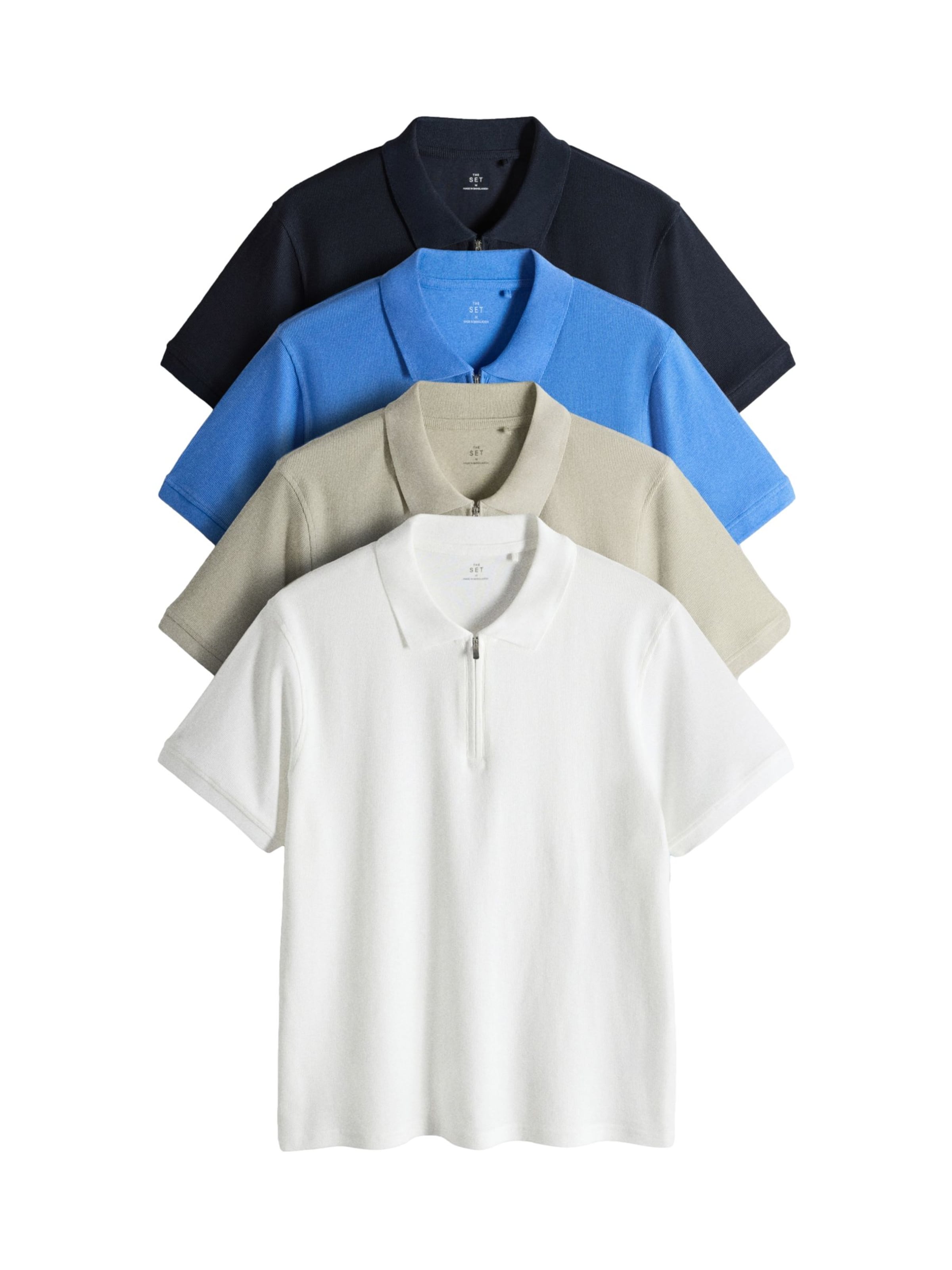 T-Shirt The Set en bleu : devant