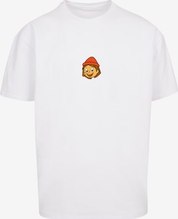 T-Shirt 'Heroes of Childhood Pinocchio' F4NT4STIC en blanc : devant