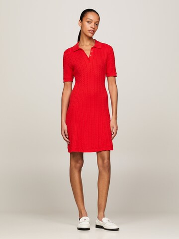 TOMMY HILFIGER - Vestido de punto en rojo