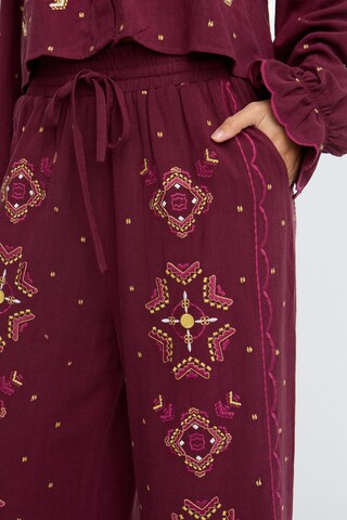 RAFFYA Wide leg Pants 'Penny' in Purple