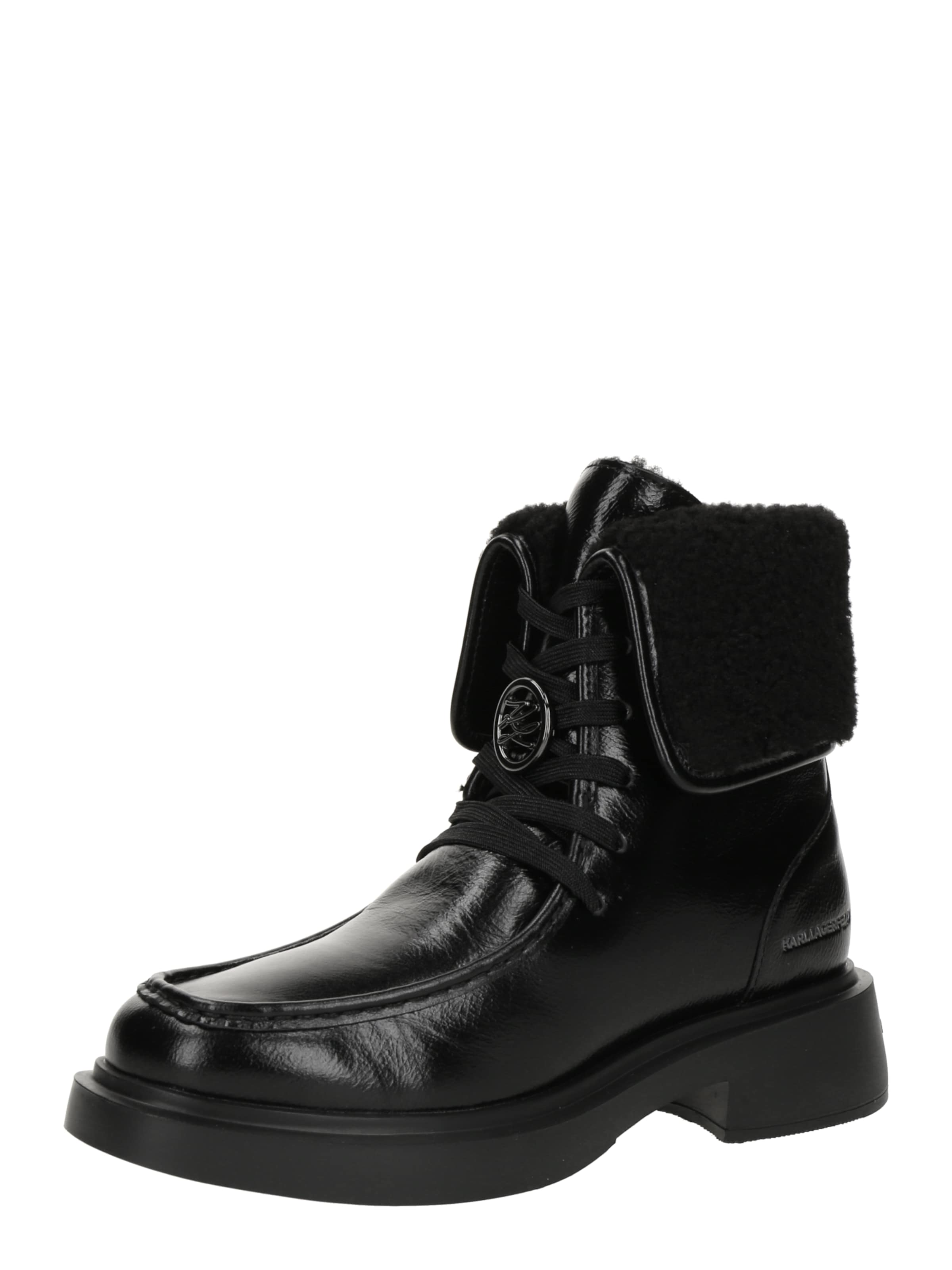 Karl Lagerfeld Gležnarji z vezalkami | črna barva: sprednja stran