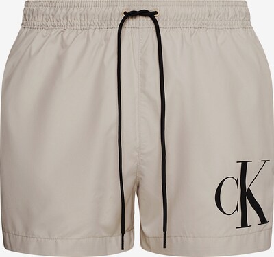 Calvin Klein Swimwear Zwemshorts in de kleur Beige / Zwart, Productweergave