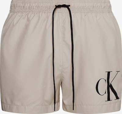 Calvin Klein Swimwear Badeshorts in beige / schwarz, Produktansicht