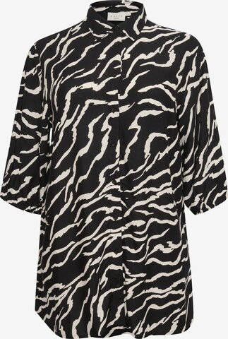 KAFFE CURVE Blouse 'Sonna' in Zwart: voorkant