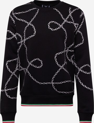 19V69 ITALIA Sweatshirt 'BRIAN' in Zwart: voorkant