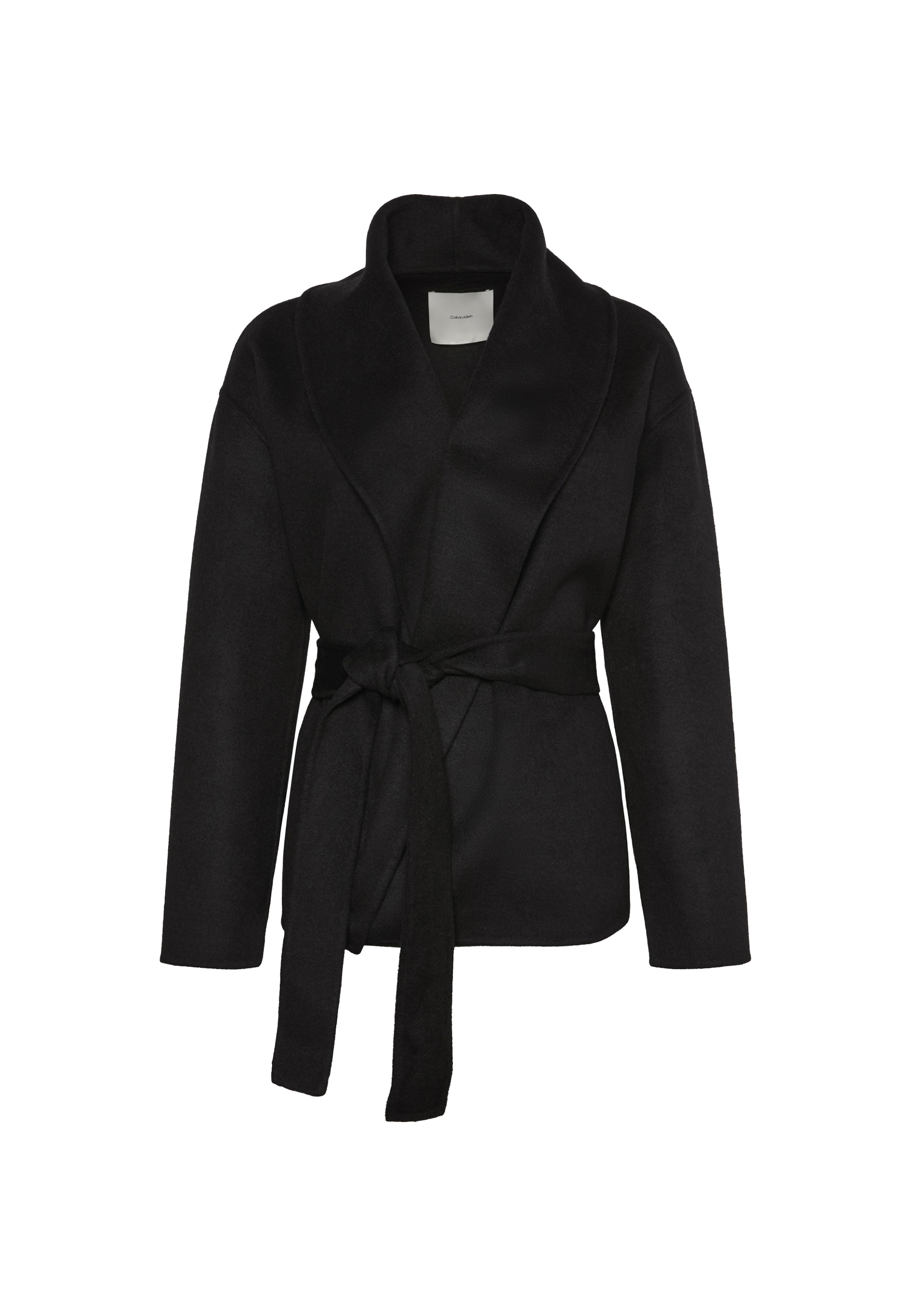 Calvin Klein - Abrigo de entretiempo en negro: frente