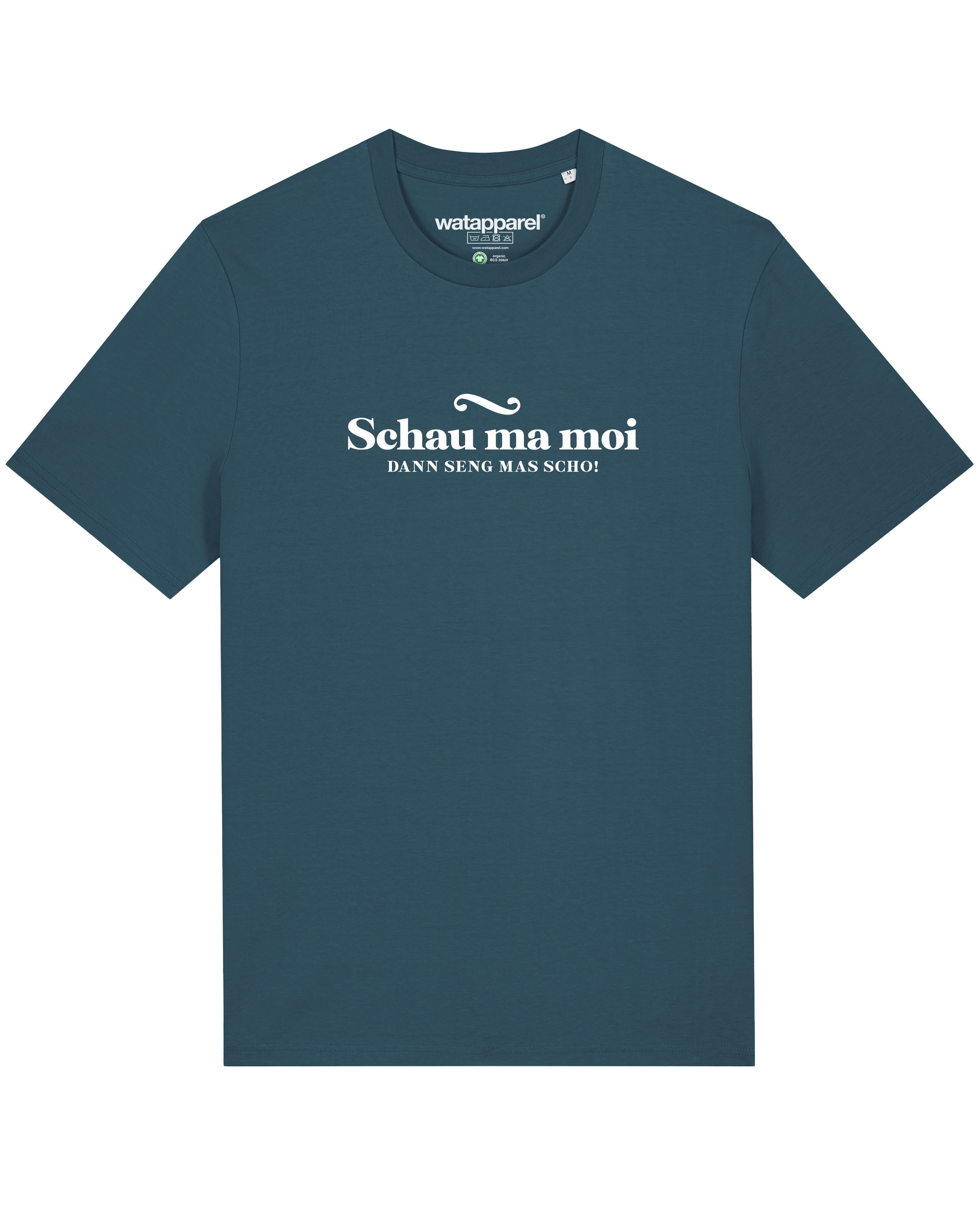 T-Shirt Watapparel en bleu : devant