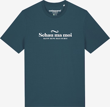 T-Shirt Watapparel en bleu : devant