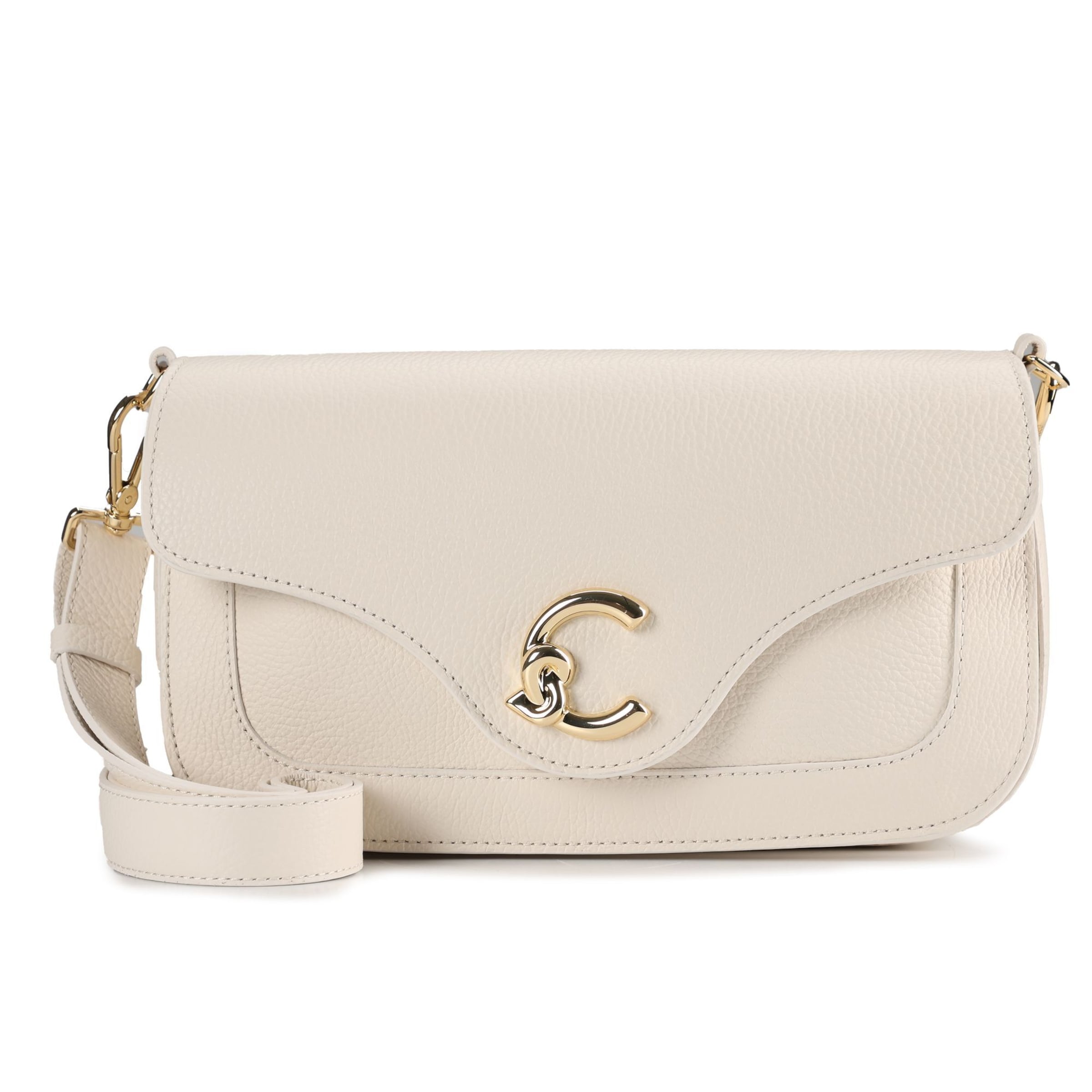 Sac bandoulière 'C-Me' Coccinelle en beige : devant