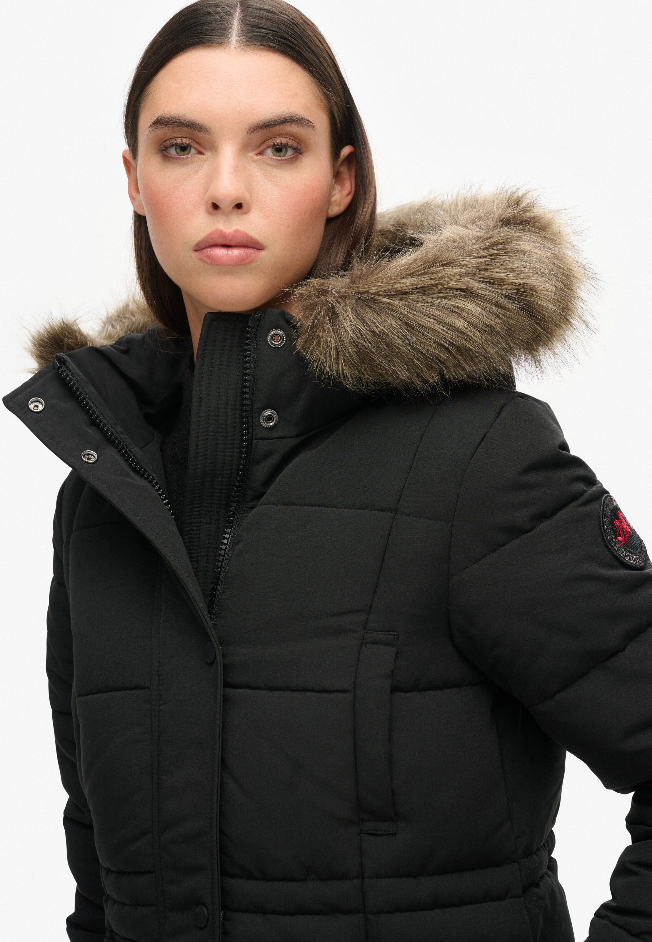 Superdry Winter Coat 'Everest' in Black