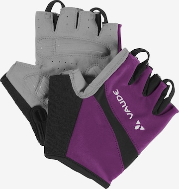 VAUDE Athletic Gloves in Pink: front