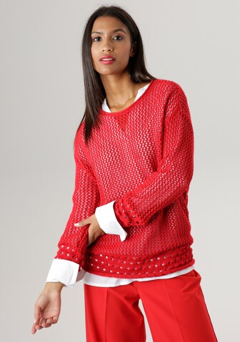 Aniston SELECTED Strickpullover in Rot: predná strana