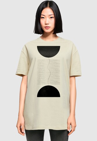Merchcode Shirt 'Abstract Lines' in Beige: front
