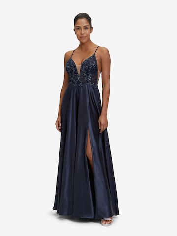 Vera Mont Evening Dress in Blue: front