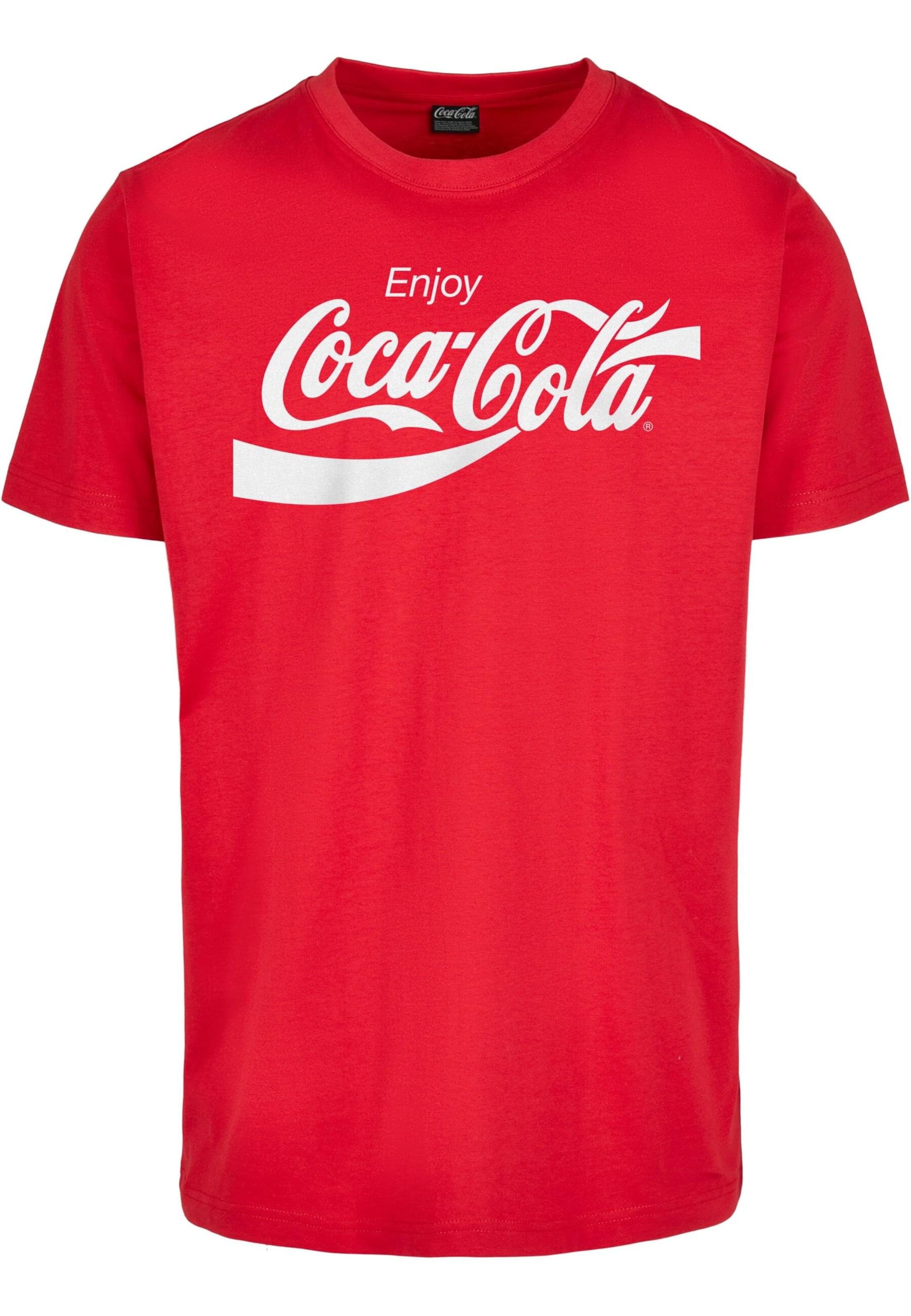 Merchcode Koszulka 'Coca Cola' w kolorze czerwony: przód