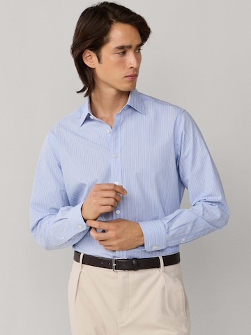 Hackett London Regular fit Button Up Shirt 'End On End' in Blue