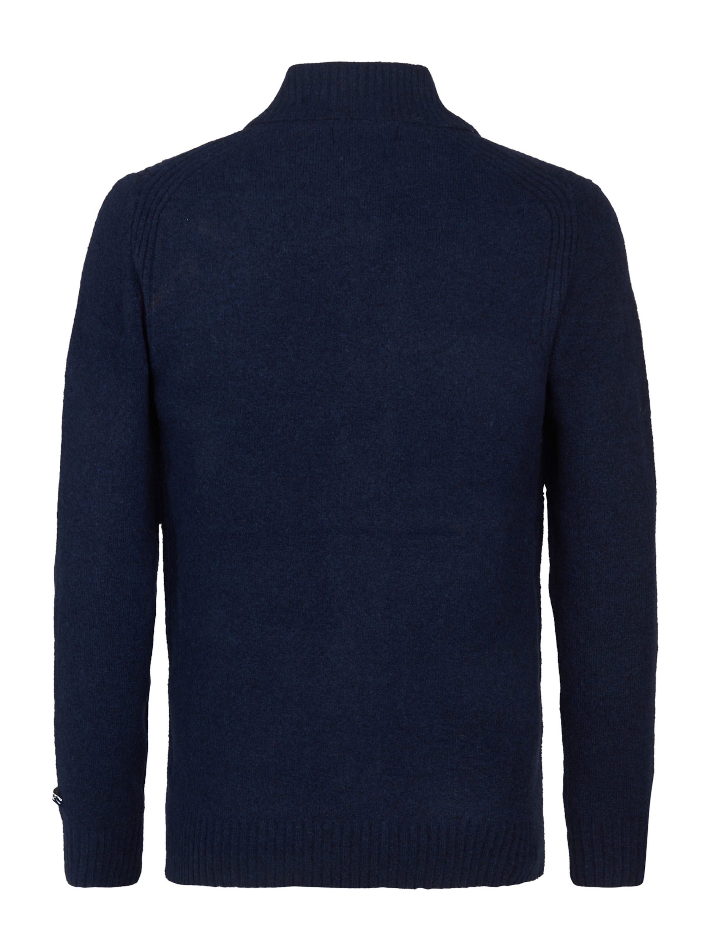 Petrol Industries Knit Cardigan in Blue