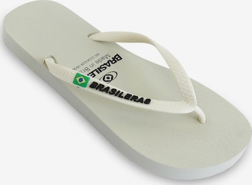 Infradito 'Classic SS19' di Brasileras in bianco: frontale